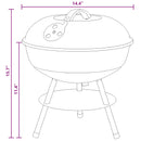 vidaXL Fak grill Fekete 36,5 x 36,5 x 40 cm