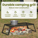 vidaXL Összecsukható Kemping Grill Fekete 58 x 31 x 2 cm Ötvözött Acél