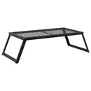 vidaXL Összecsukható Kemping Grill Fekete 58 x 31 x 2 cm Ötvözött Acél