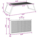 vidaXL Összecsukható Kemping Grill Fekete 58 x 31 x 2 cm Ötvözött Acél