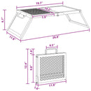 vidaXL Összecsukható Kemping Grill Fekete 31,5 x 26,5 x 4 cm
