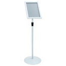 vidaXL Pedestal poszter állvány Ezüst 33 x 33 x 126 cm PVC és Acél