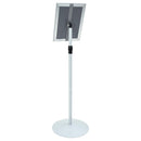vidaXL Pedestal poszter állvány Ezüst 33 x 33 x 126 cm PVC és Acél