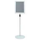 vidaXL Pedestal poszter állvány Ezüst 33 x 33 x 126 cm PVC és Acél