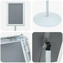 vidaXL Pedestal poszter állvány Ezüst 33 x 33 x 123 cm PVC és Acél