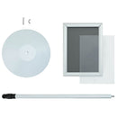 vidaXL Pedestal poszter állvány Ezüst 33 x 33 x 123 cm PVC és Acél