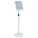 vidaXL Pedestal poszter állvány Ezüst 33 x 33 x 123 cm PVC és Acél