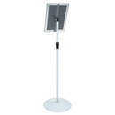 vidaXL Pedestal poszter állvány Ezüst 33 x 33 x 123 cm PVC és Acél