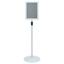 vidaXL Pedestal poszter állvány Ezüst 33 x 33 x 123 cm PVC és Acél