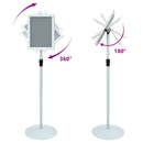 vidaXL Pedestal poszter állvány Ezüst 33 x 33 x 123 cm PVC és Acél