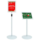 vidaXL Pedestal poszter állvány Ezüst 33 x 33 x 123 cm PVC és Acél