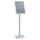 vidaXL Pedestal poszter állvány Ezüst 32,5 x 27 x 126 cm Öntöttvas