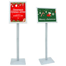 vidaXL Pedestal poszter állvány Ezüst 32,5 x 27 x 126 cm Öntöttvas
