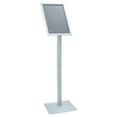 vidaXL Pedestal poszter állvány Ezüst 32 x 27 x 119 cm Öntöttvas
