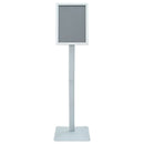 vidaXL Pedestal poszter állvány Ezüst 32 x 27 x 119 cm Öntöttvas