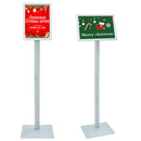 vidaXL Pedestal poszter állvány Ezüst 32 x 27 x 119 cm Öntöttvas