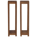 vidaXL Növényállvány 2 db Természetes 25 x 25 x 100 cm Tömör Teakfa