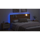vidaXL LED-es Fejtámla Szekrény Művészi tölgy 180 x 16,5 x 103,5 cm