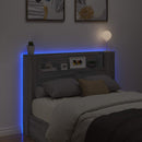 vidaXL LED-es Fejtámla Szekrény Szürke Sonoma 140 x 16,5 x 103,5 cm