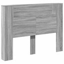 vidaXL LED-es Fejtámla Szekrény Szürke Sonoma 140 x 16,5 x 103,5 cm