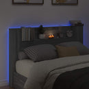 vidaXL LED-es Fejtámla Szekrény Szürke Sonoma 160 x 16,5 x 103,5 cm