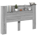 vidaXL LED-es Fejtámla Szekrény Szürke Sonoma 160 x 16,5 x 103,5 cm