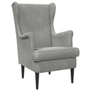 vidaXL karosszék Világosszürke Bársony
