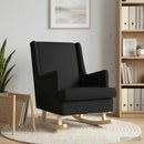 vidaXL Hintaszék Fekete 62 x 80 x 85 cm szövet