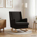 vidaXL Hintaszék Fekete 62 x 80 x 85 cm Bouclé