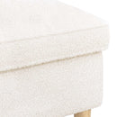 vidaXL Lábpárna Krémszínű 55 x 35 x 41 cm Bouclé