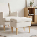 vidaXL Lábpárna Krémszínű 55 x 35 x 41 cm Bouclé