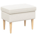 vidaXL Lábpárna Krémszínű 55 x 35 x 41 cm Bouclé