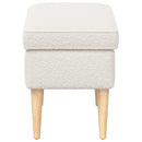 vidaXL Lábpárna Krémszínű 55 x 35 x 41 cm Bouclé