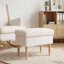 vidaXL Lábpárna Krémszínű 55 x 35 x 41 cm Bouclé