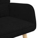vidaXL Kétfős Kanapé Fekete 115 x 61 x 87 cm szövet