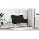 vidaXL Kétüléses Kanapé Fekete 115 x 61 x 87 cm Szövet