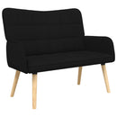 vidaXL Kétfős Kanapé Fekete 115 x 61 x 87 cm szövet