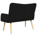 vidaXL Kétfős Kanapé Fekete 115 x 61 x 87 cm szövet
