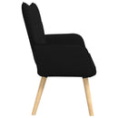 vidaXL Kétfős Kanapé Fekete 115 x 61 x 87 cm szövet