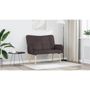 vidaXL Kétüléses Kanapé Sötét Barna 115 x 61 x 87 cm Szövet