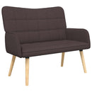 vidaXL Kétüléses Kanapé Sötét Barna 115 x 61 x 87 cm Szövet