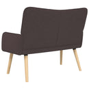 vidaXL Kétüléses Kanapé Sötét Barna 115 x 61 x 87 cm Szövet