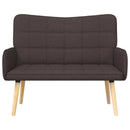 vidaXL Kétüléses Kanapé Sötét Barna 115 x 61 x 87 cm Szövet