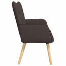 vidaXL Kétüléses Kanapé Sötét Barna 115 x 61 x 87 cm Szövet