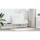 vidaXL Kétüléses Kanapé Fehér 115 x 61 x 87 cm Szövet