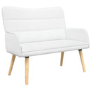 vidaXL Kétüléses Kanapé Fehér 115 x 61 x 87 cm Szövet