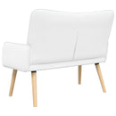 vidaXL Kétüléses Kanapé Fehér 115 x 61 x 87 cm Szövet