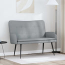 vidaXL Kétüléses Kanapé Világosszürke 115 x 61 x 87 cm Szövet