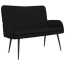 vidaXL Kétüléses Kanapé Fekete 115 x 61 x 87 cm Szövet