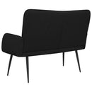 vidaXL Kétüléses Kanapé Fekete 115 x 61 x 87 cm Szövet